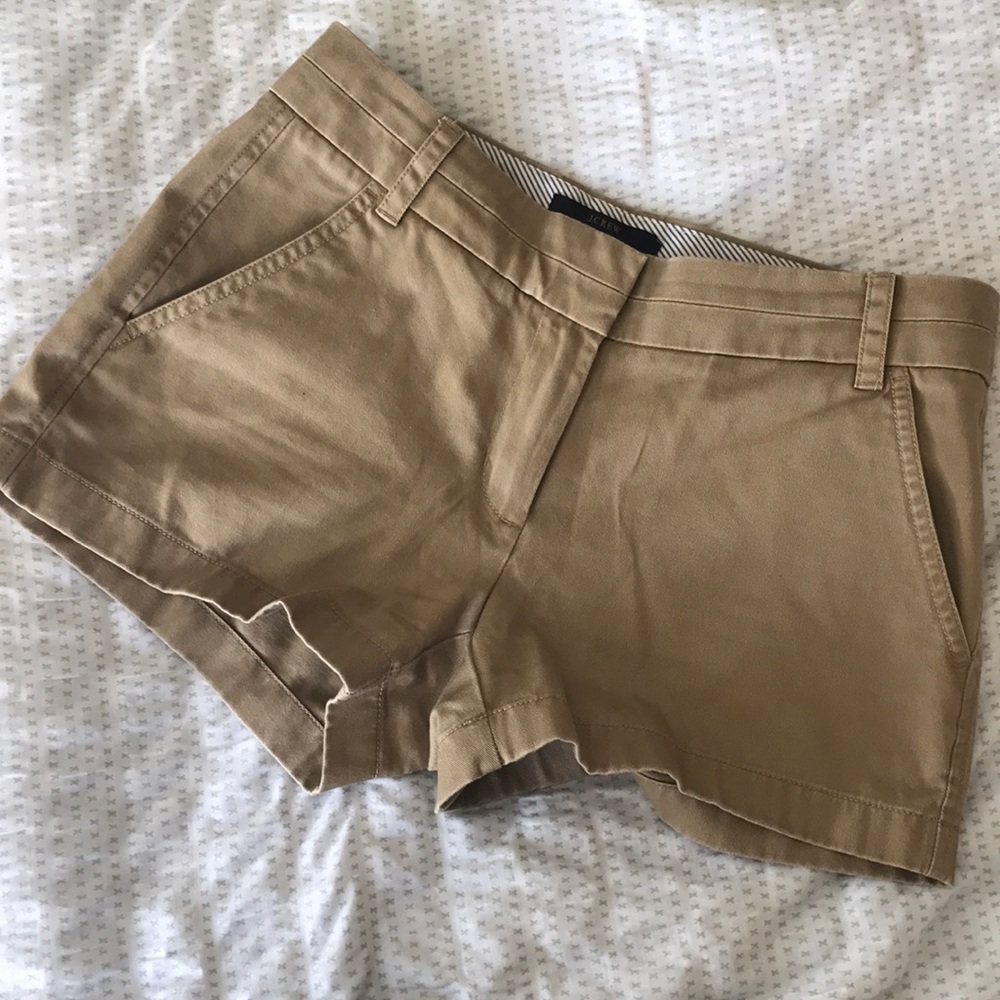 J. Crew tan chino shorts